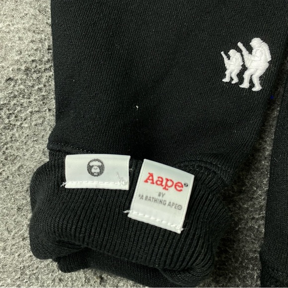 AAPE BY A BATHING APE Black Printed Men’s Crewneck Sweatshirt Men’s Size Small - Picture 12 of 16